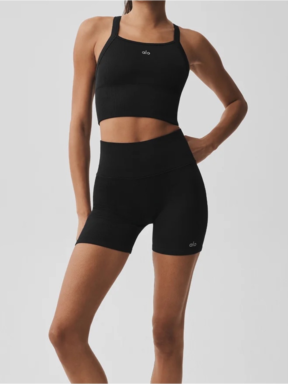 Alo 5" Seamless Ribbed Favorite Short - Picture 6 of 6
